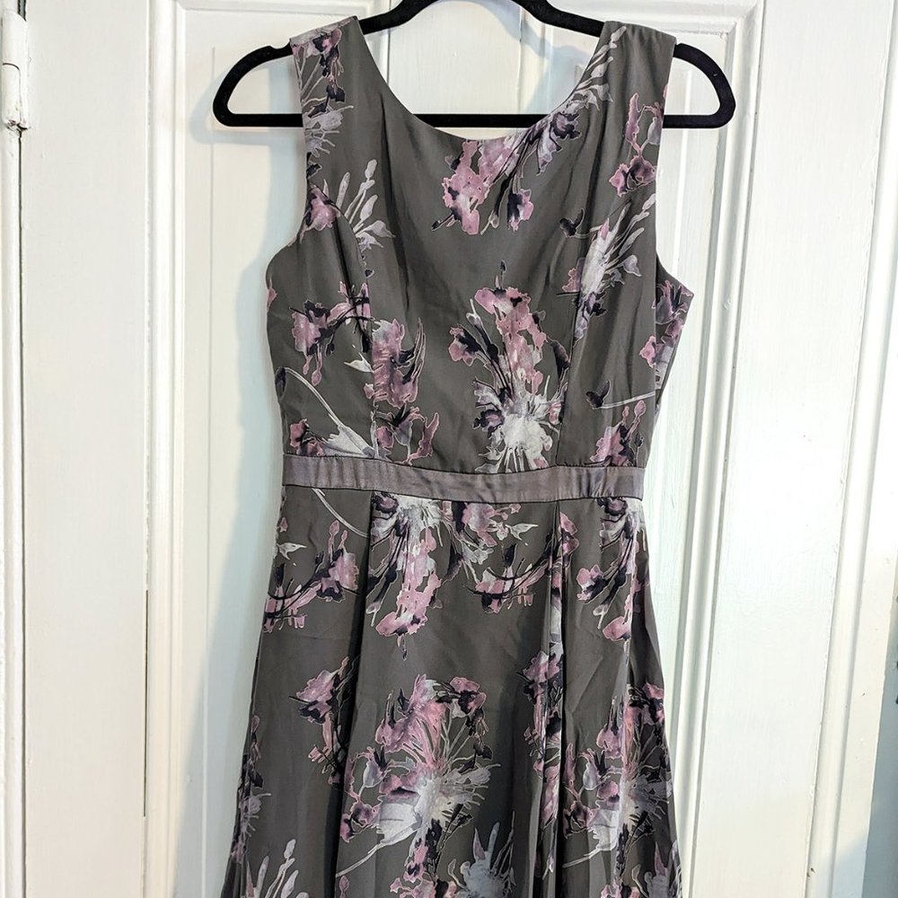 Yellow Star Dress, Gray/Purple, Small (Modcloth)